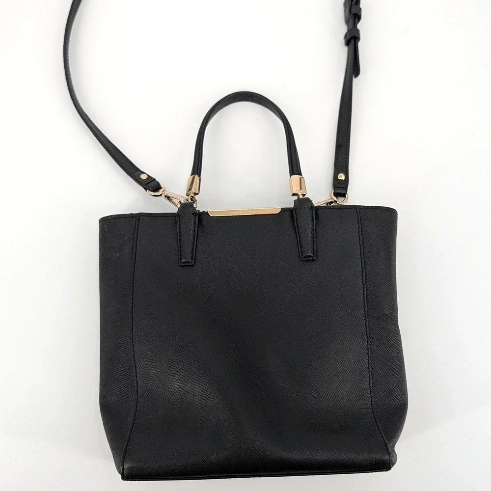 Coach Madison Saffiano Leather Mini North/South Tote Bag Black 1329-29001